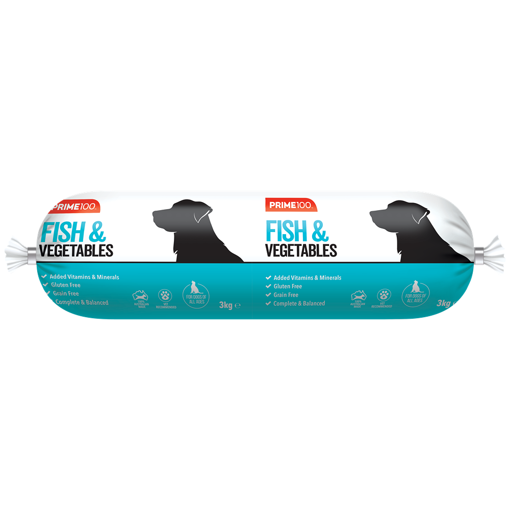 Prime100 Fish & Vegetable Cooked Dog Food Roll