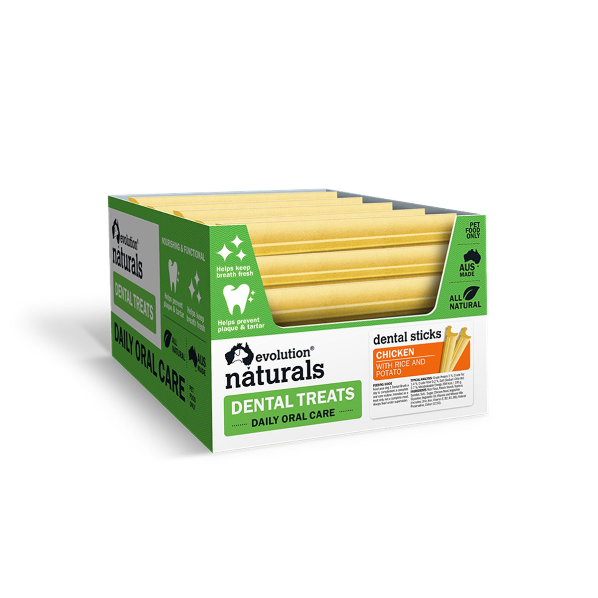 Evolution Naurals Dental Stick Chicken With Rice & Potato Dog Treat