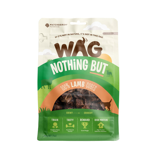 WAG Lamb Lung Cubes Dog Treats