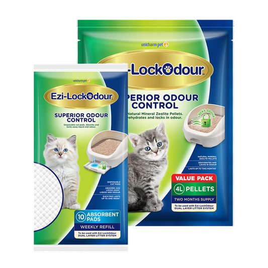 Ezi-LockOdour Pellet 4L & Absorbent Pads 10pk Bundle