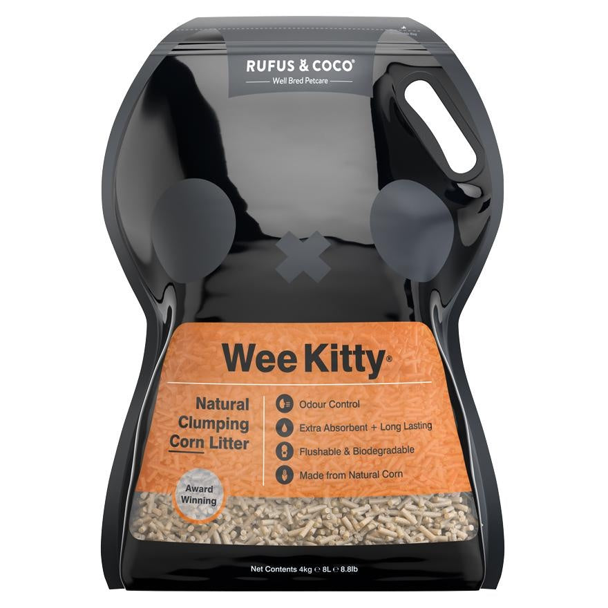 Rufus & Coco Wee Kitty Corn Clumping Cat Litter Bundle