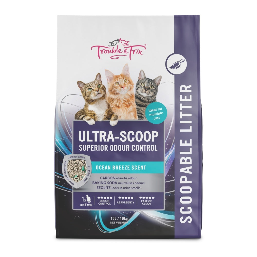 Trouble N Trix Ultra Scoop Clumping Cat Litter Bundle