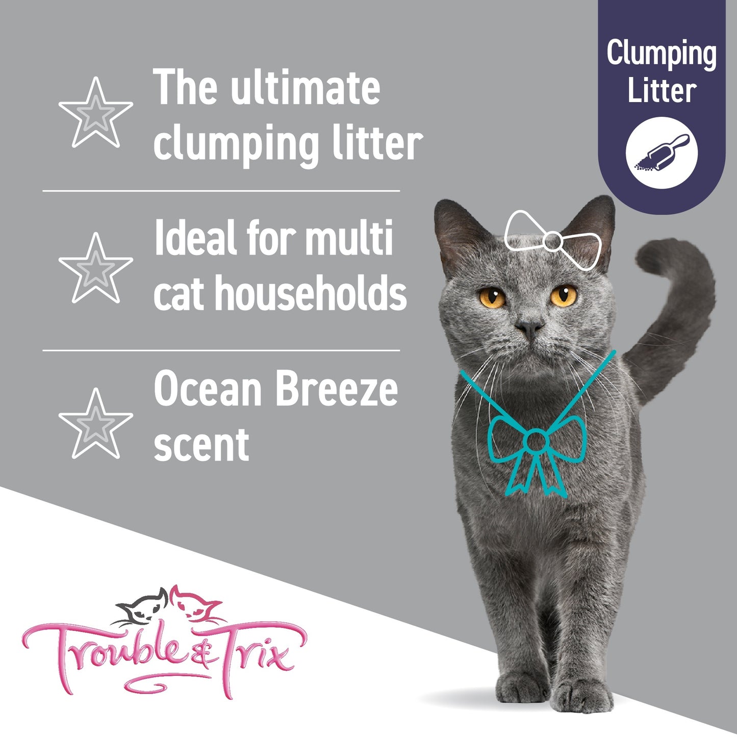Trouble N Trix Ultra Scoop Clumping Cat Litter Bundle
