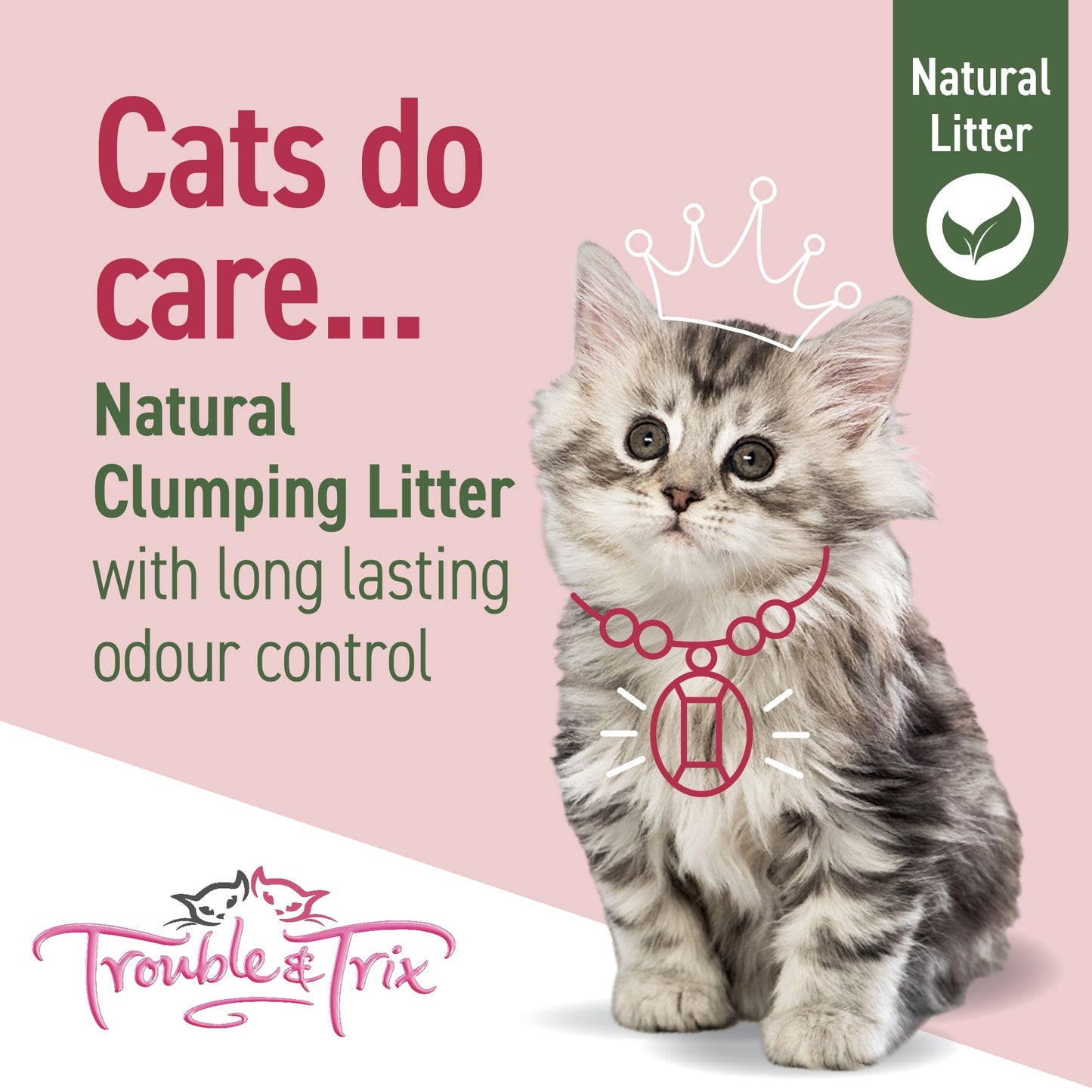 Trouble N Trix Natural Clumping Cherry Blossom Scent Tofu Cat Litter Bundle