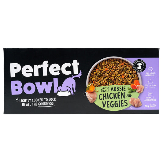 Perfect Bowl Lightly Cooked Aussie Chicken & Veggies Dog Food
