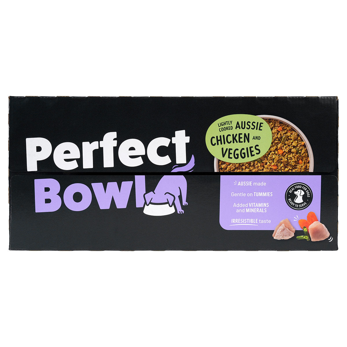Perfect Bowl Lightly Cooked Aussie Chicken & Veggies Dog Food