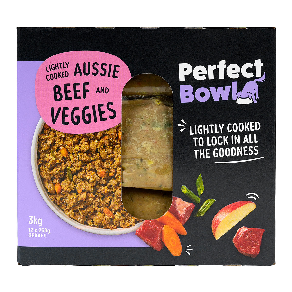 Perfect Bowl Lightly Cooked Aussie Beef & Veggies Dog Food 
