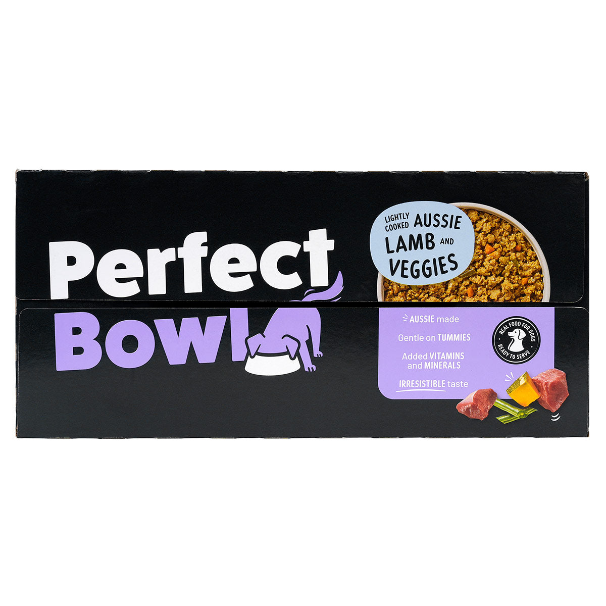 Perfect Bowl Lightly Cooked Aussie Lamb & Veggies Dog Food 
