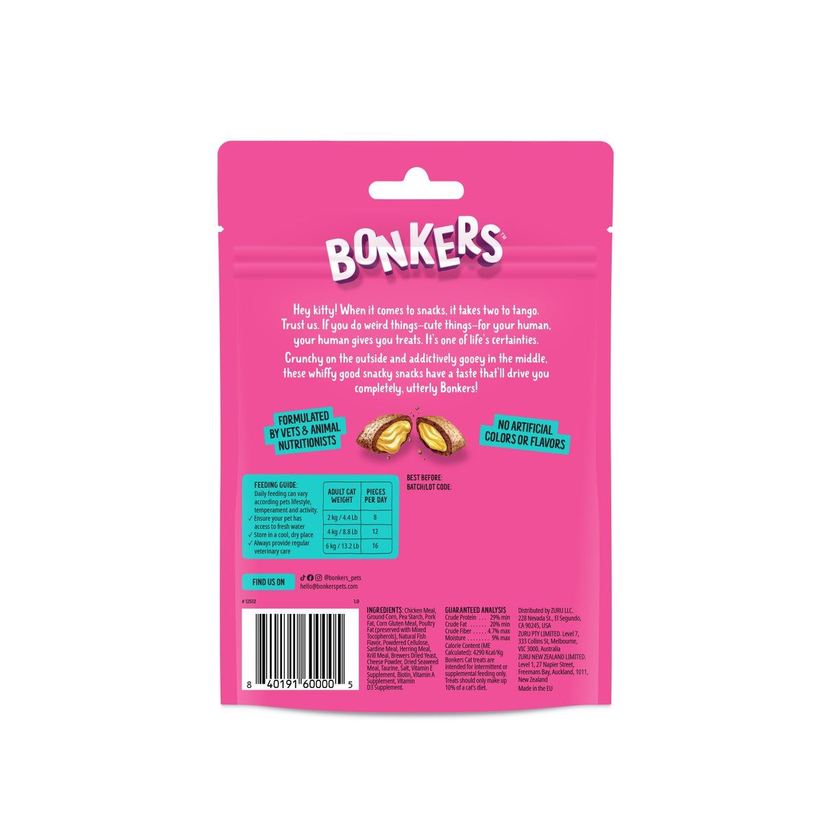 Bonkers Dry Bites Seafood & Eat It Cat Treats