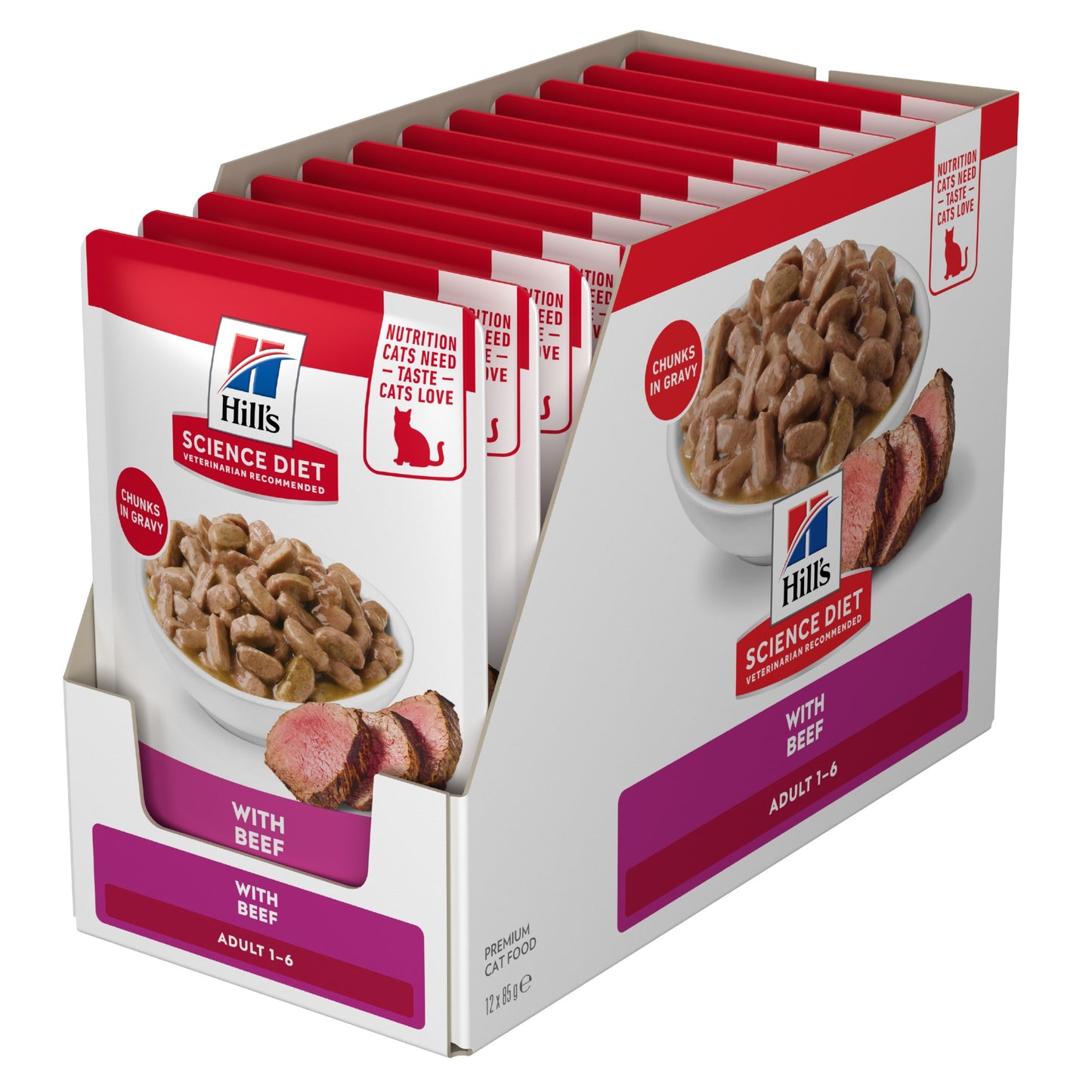 Hill's Science Diet Adult Beef Wet Cat Food