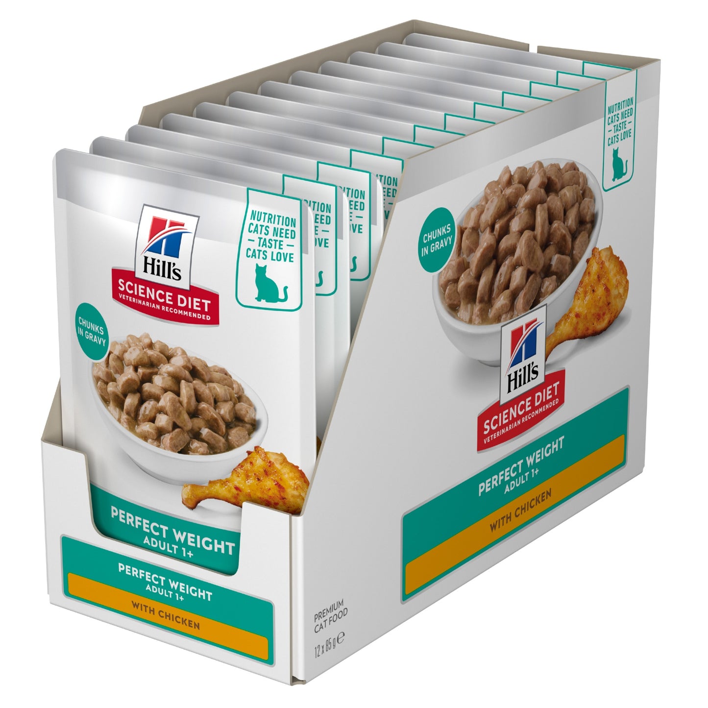 Hill's Science Diet Perfect Weight Adult Chicken Pouches Wet Cat Food