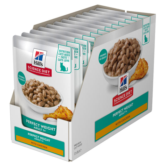 Hill's Science Diet Perfect Weight Adult Chicken Pouches Wet Cat Food