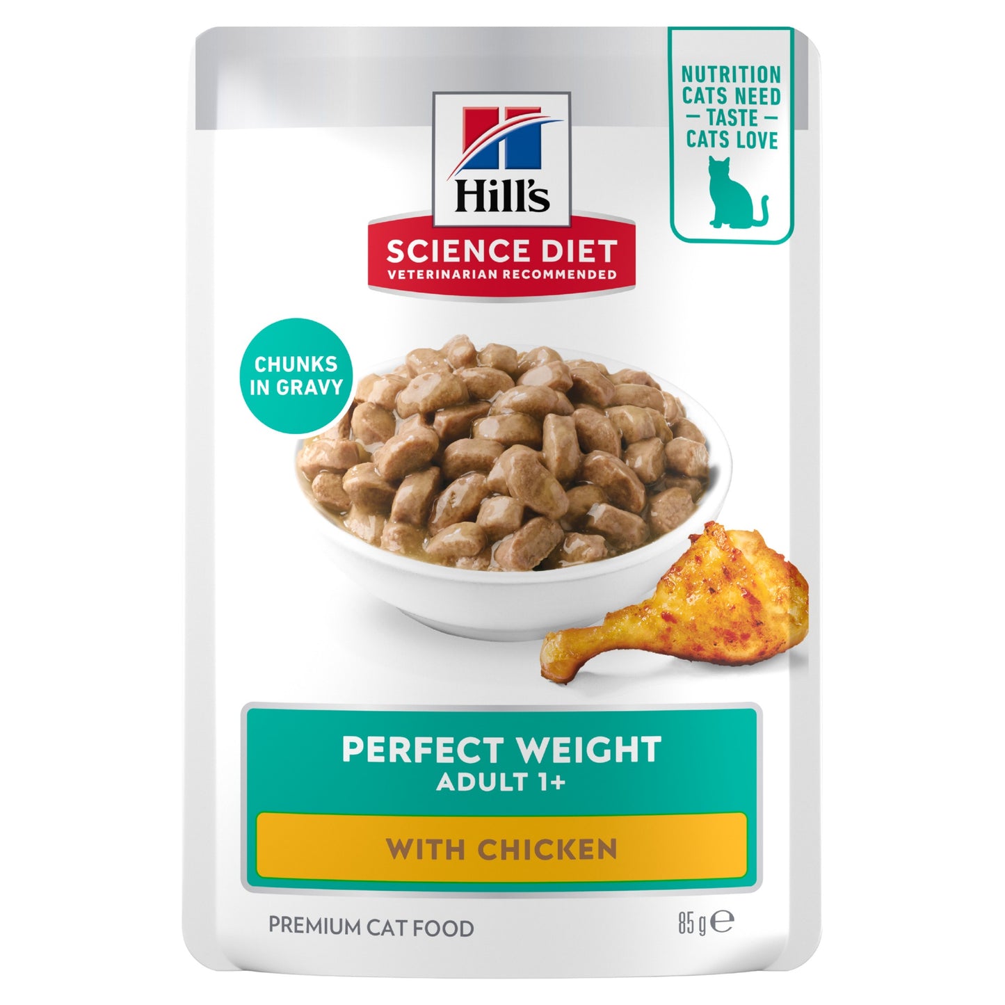 Hill's Science Diet Perfect Weight Adult Chicken Pouches Wet Cat Food
