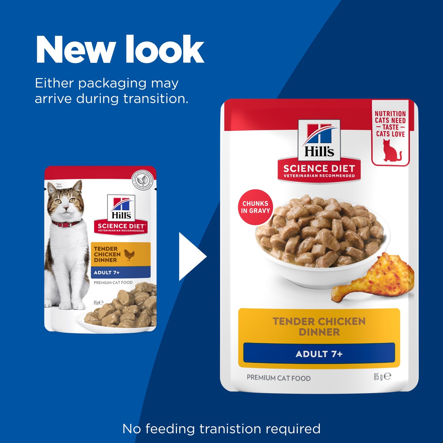 Hill's Science Diet 7+ Adult Chicken Pouches Wet Cat Food