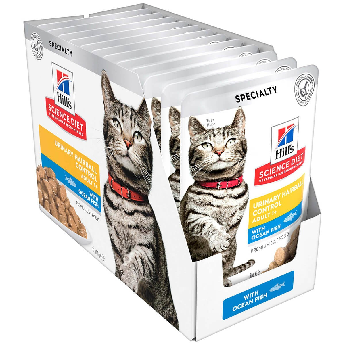 Hill's Science Diet Urinary Hairball Control Adult Ocean Fish Pouches Wet Cat Food
