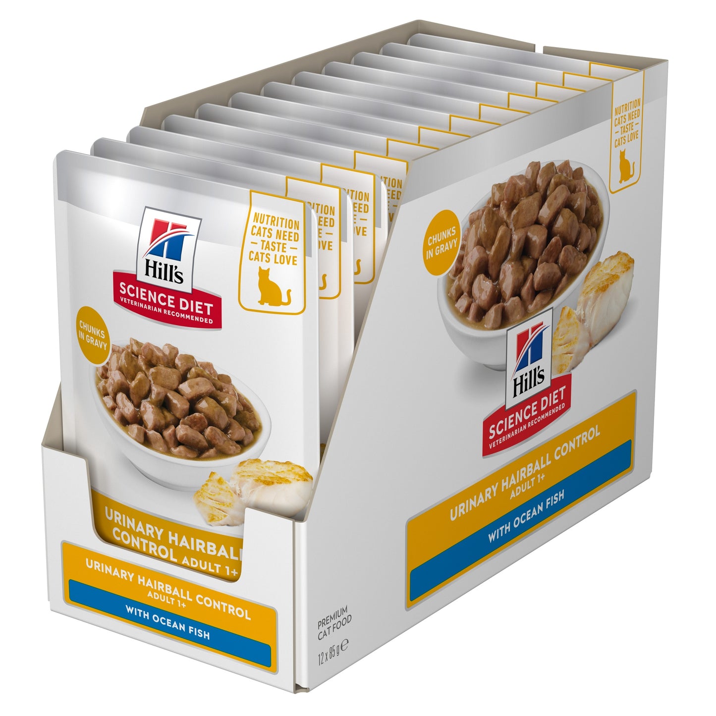 Hill's Science Diet Urinary Hairball Control Adult Ocean Fish Pouches Wet Cat Food