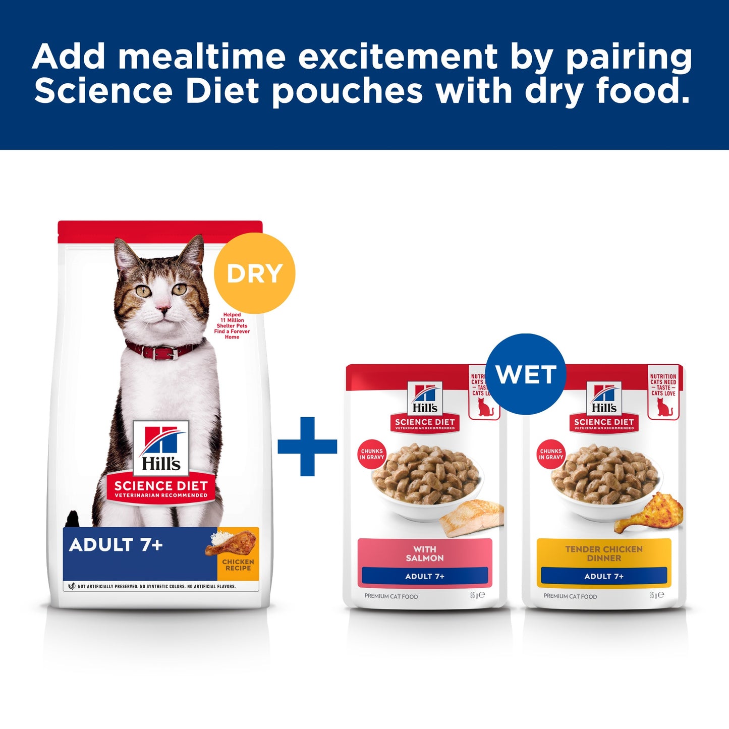 Hill's Science Diet 7+ Adult Ocean Fish Pouches Wet Cat Food