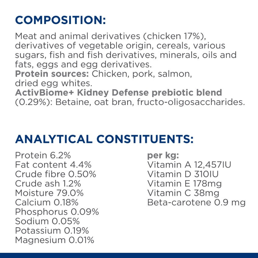 Hill's Prescription Diet K/D Kidney Care Chicken Wet Cat Food
