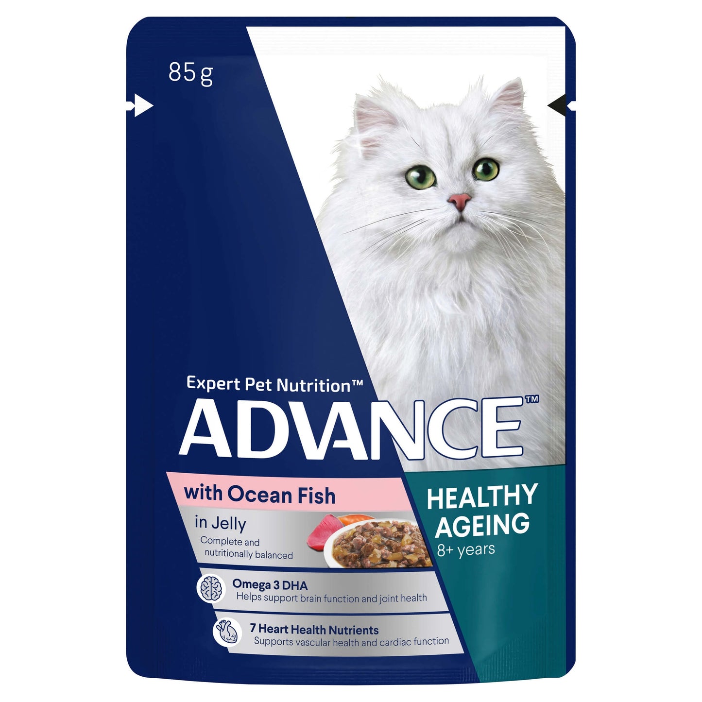 Advance Senior Healthy Ageing Ocean Fish in Jelly Wet Cat Food
