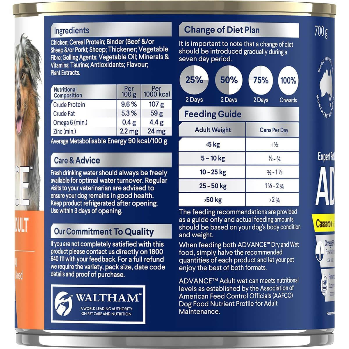 Advance Adult Chicken Casserole Wet Dog Food