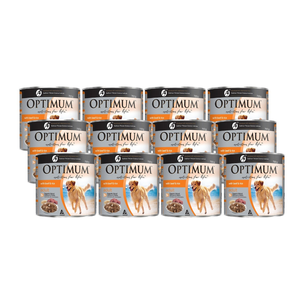 Optimum Beef, Egg & Rice Wet Dog Food 700G