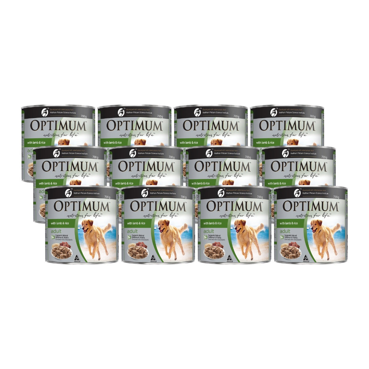 Optimum Lamb & Rice Wet Dog Food 700G