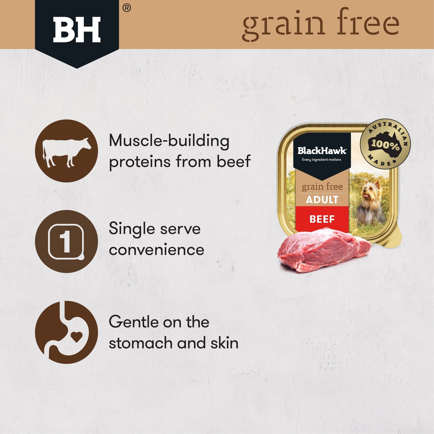 Black Hawk Grain Free Adult Beef Wet Dog Food