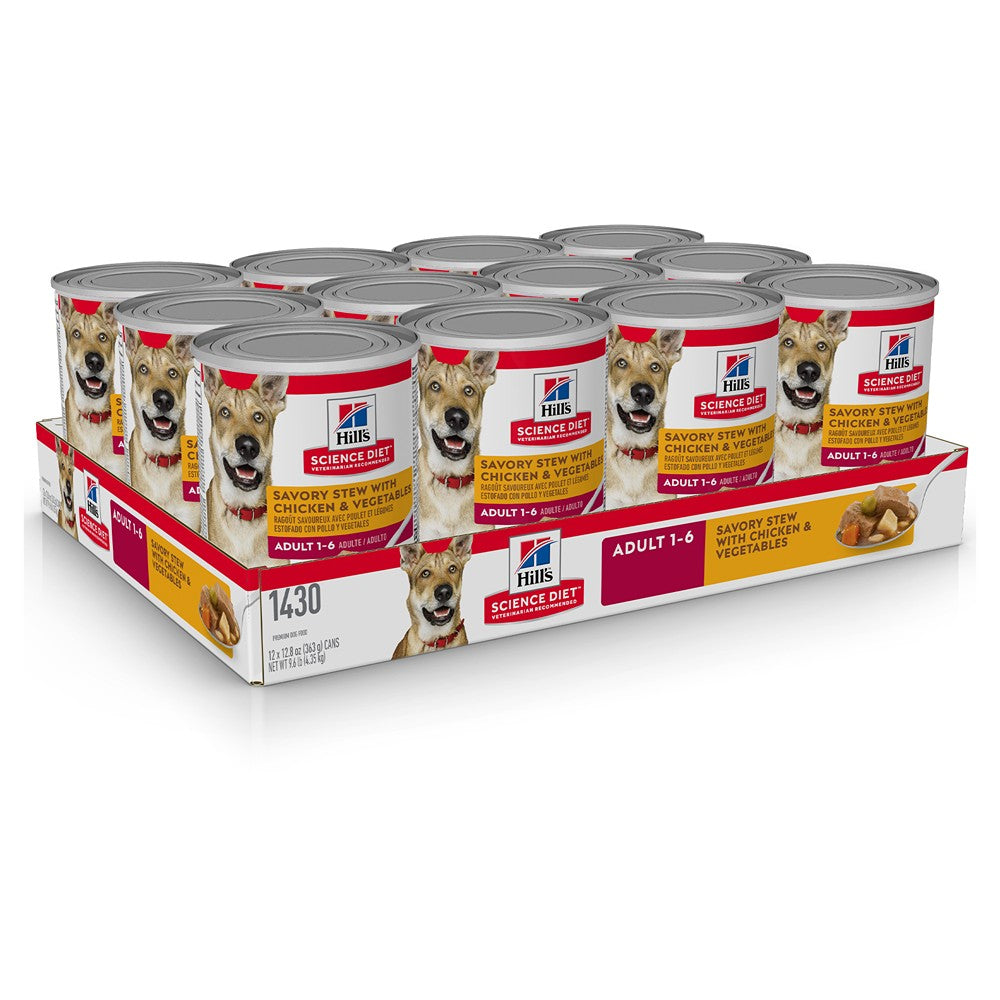Hill's Science Diet Savory Stew Adult Chicken & Vegetable Wet Dog Food