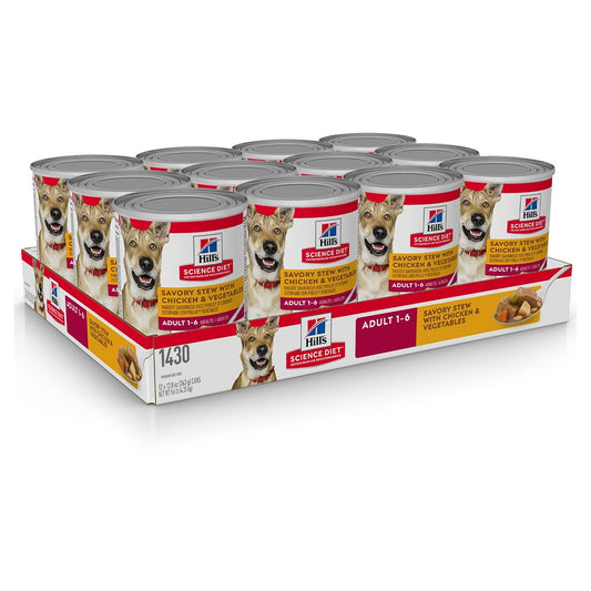 Hill's Science Diet Savory Stew Adult Chicken & Vegetable Wet Dog Food