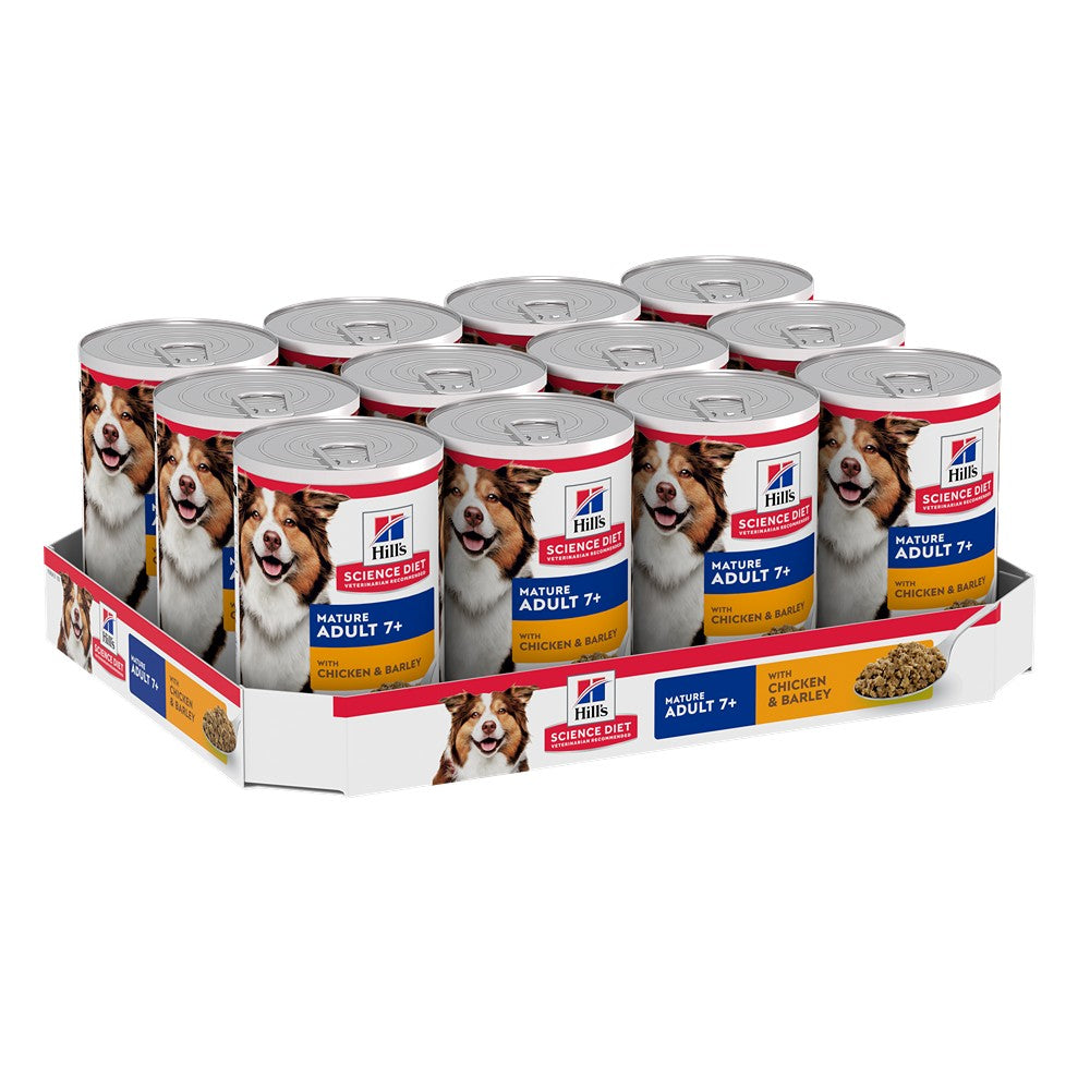 Hill's Science Diet Mature Adult 7+ with Chicken & Barley Canned Wet Dog Food