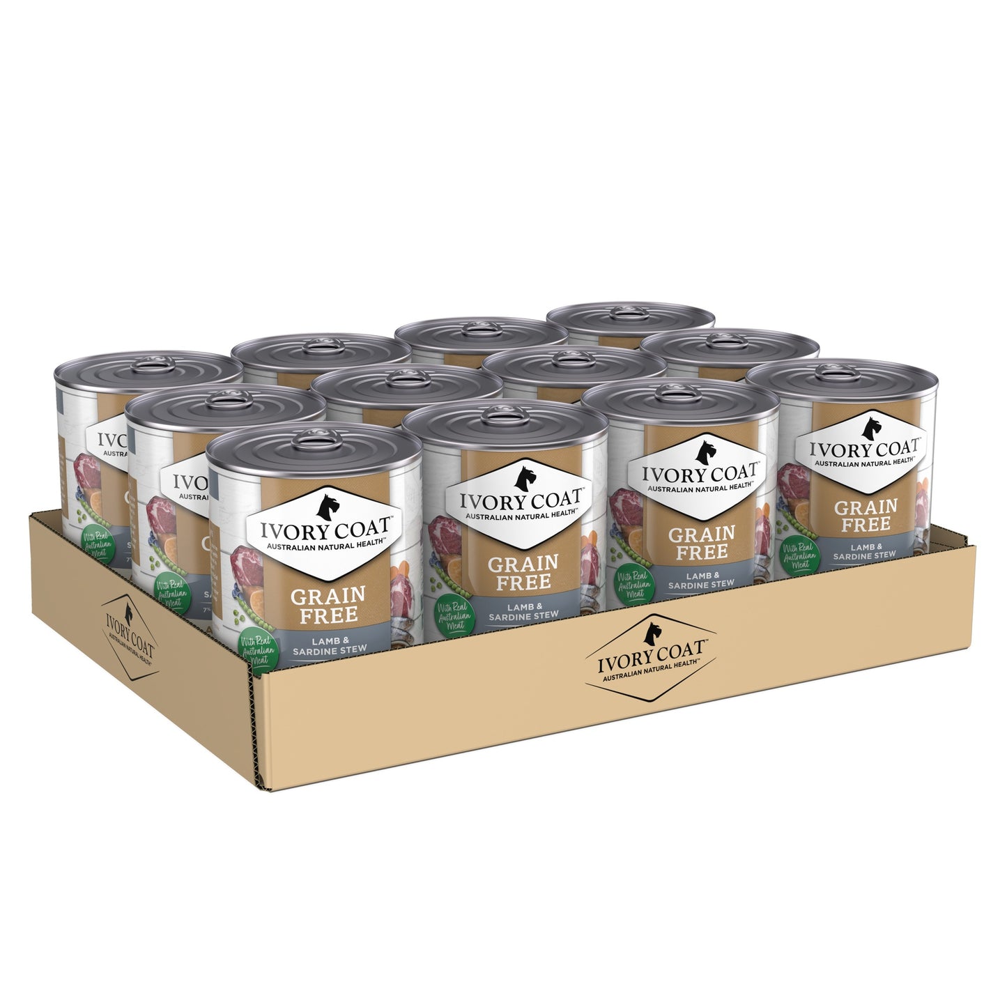 Ivory Coat Grain Free Adult Lamb & Sardine Wet Dog Food