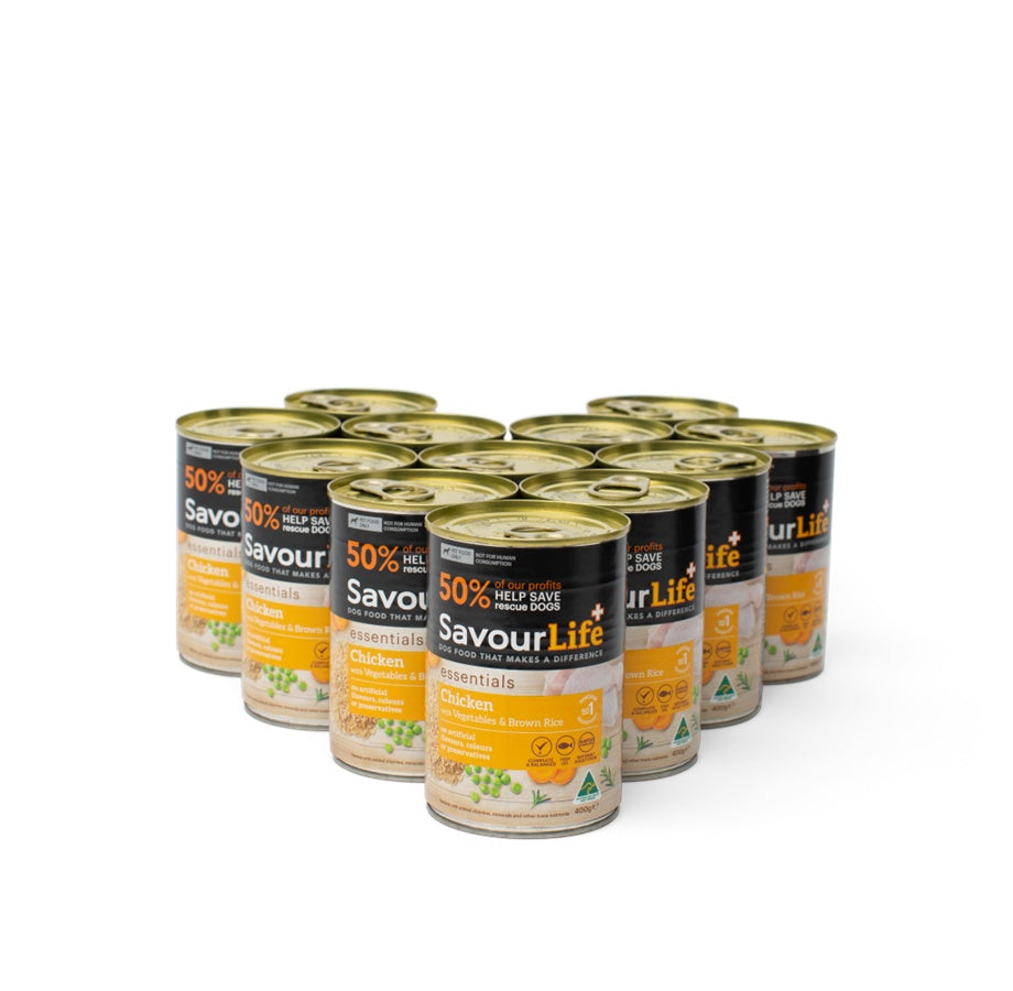 SavourLife Essentials Chicken with Vegetables & Rice Wet Dog Food 400g