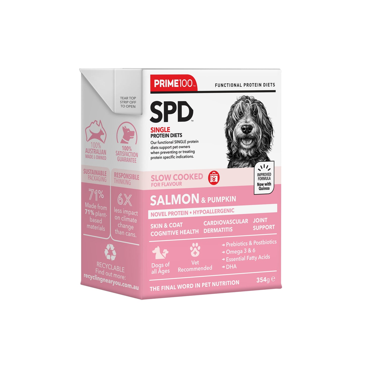 Prime100 SPD Slow Cooked Salmon & Pumpkin Wet Dog Food