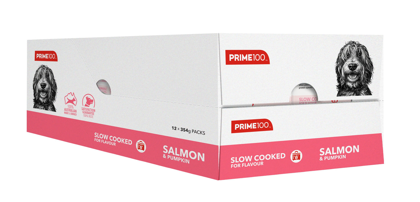Prime100 SPD Slow Cooked Salmon & Pumpkin Wet Dog Food