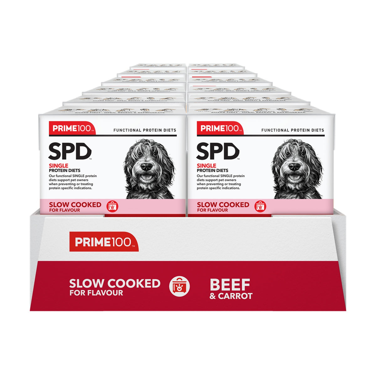 Prime100 SPD Slow Cooked Beef & Carrot Wet Dog Food