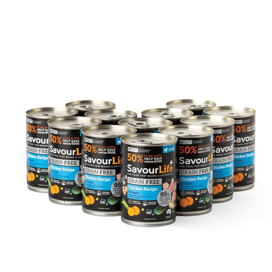 SavourLife Grain Free Puppy Chicken Recipe Wet Dog Food 375g