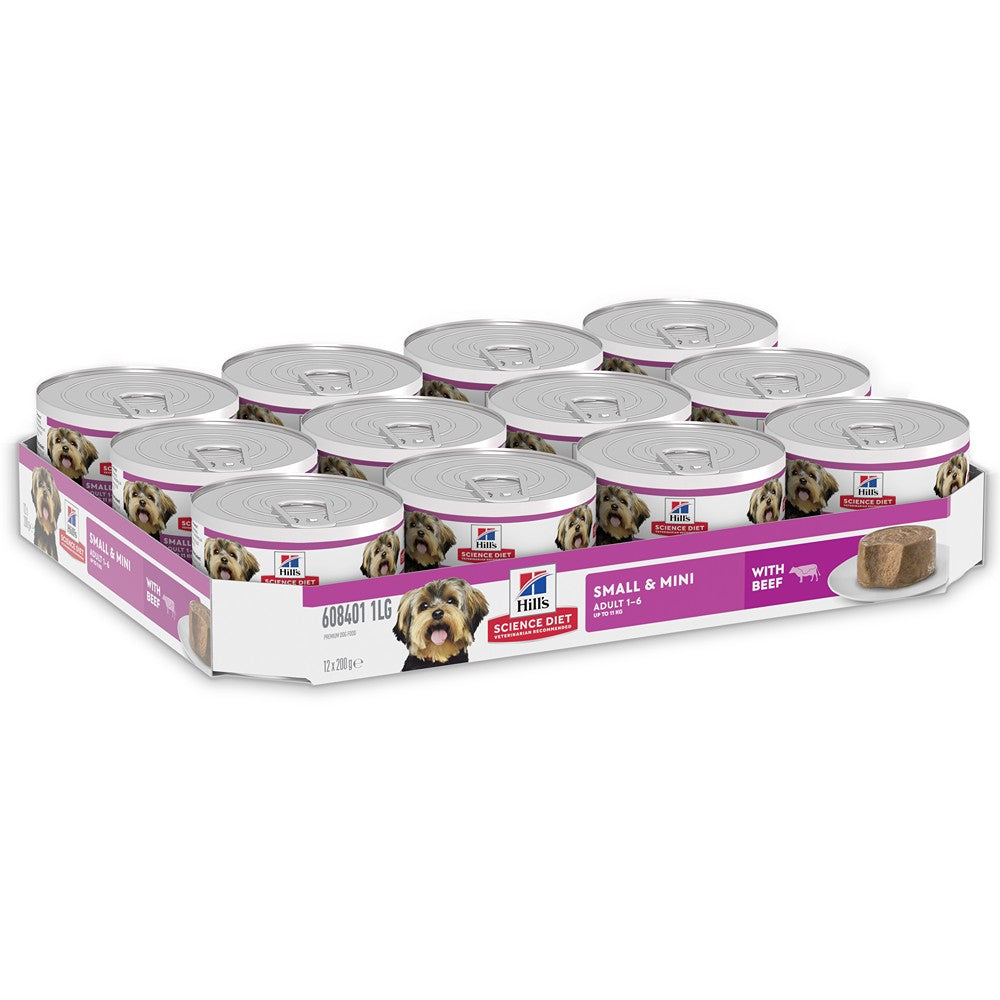 Hill's Science Diet Adult Small & Mini with Beef Canned Wet Dog Food