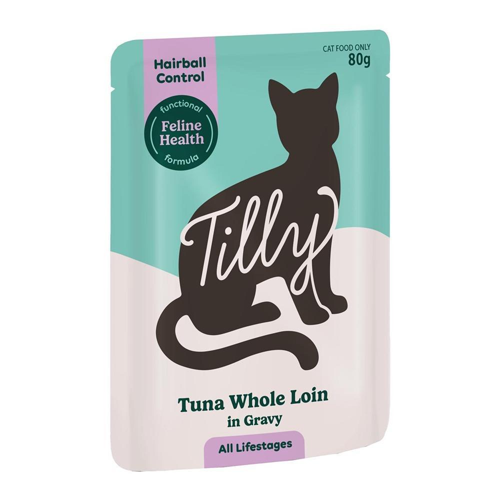 Tilly Hairball Control Tuna Whole Loin in Gravy Wet Cat Food 80g