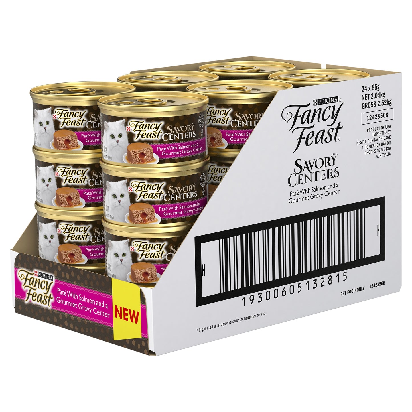 Fancy Feast Savory Centers Pate with Salmon & Gourmet Gravy Center Wet Cat Food 85g