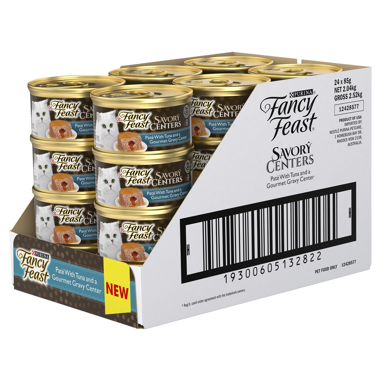 Fancy Feast Savory Centers Pate with Tuna & Gourmet Gravy Center Wet Cat Food 85g