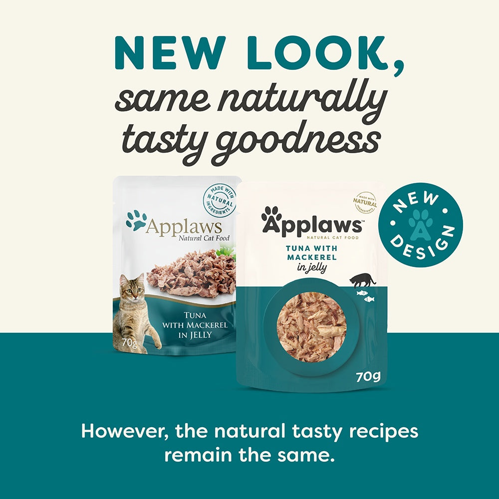 Applaws Natural Tuna with Mackerel in Jelly Wet Cat Food  Pouch