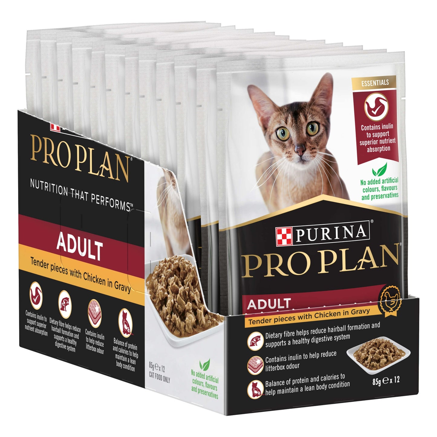 Pro Plan Adult Chicken Gravy Pouch Wet Cat Food 85G