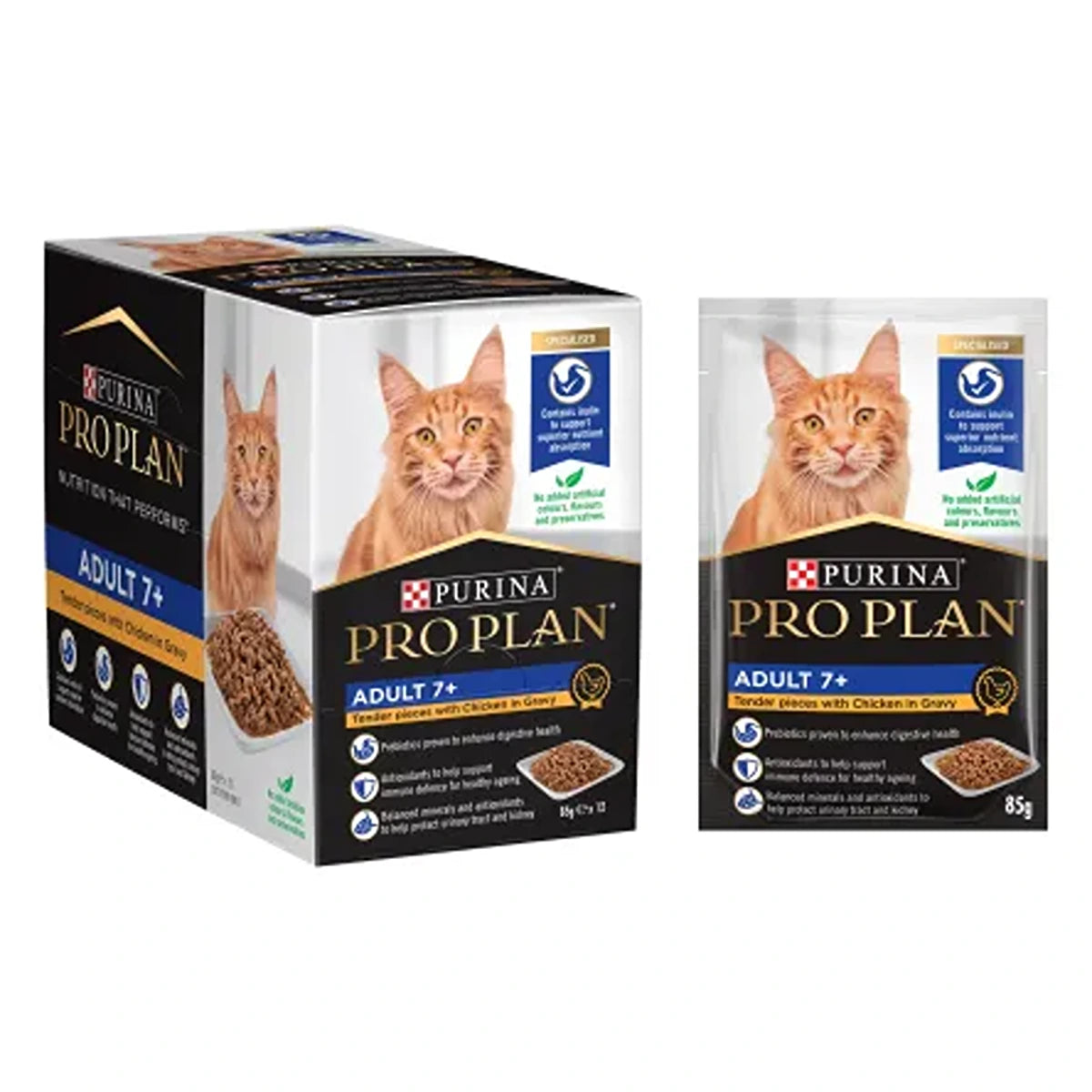 Pro Plan 7+ Senior Chicken Gravy Pouch Wet Cat Food