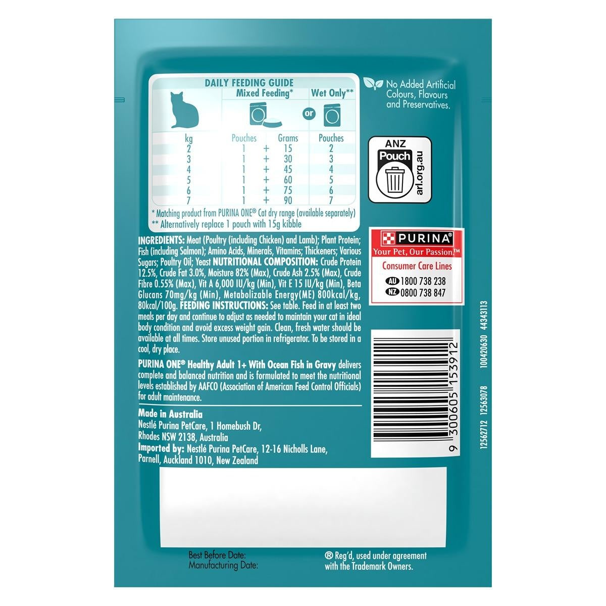 Purina One Adult Ocean Fish Wet Cat Food
