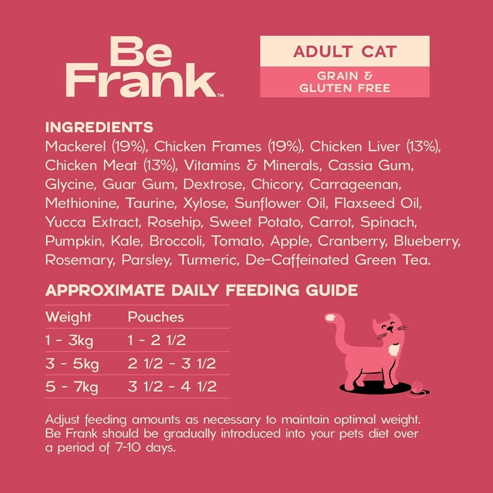 Be Frank Grain Free Adult Mackerel & Chicken Pate Wet Cat Food