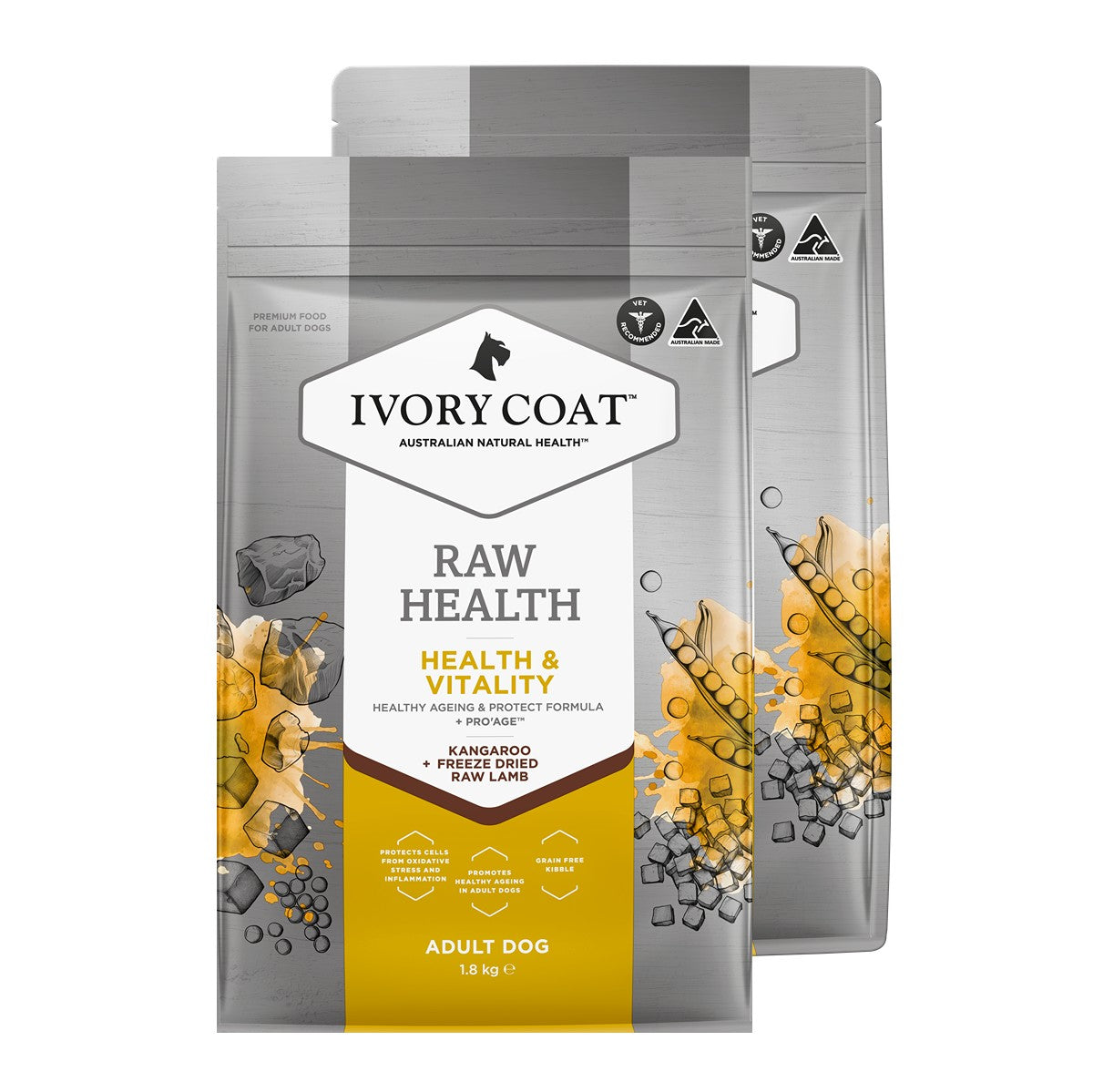 Ivory Coat Raw Health Health & Vitality Dry Dog Food
