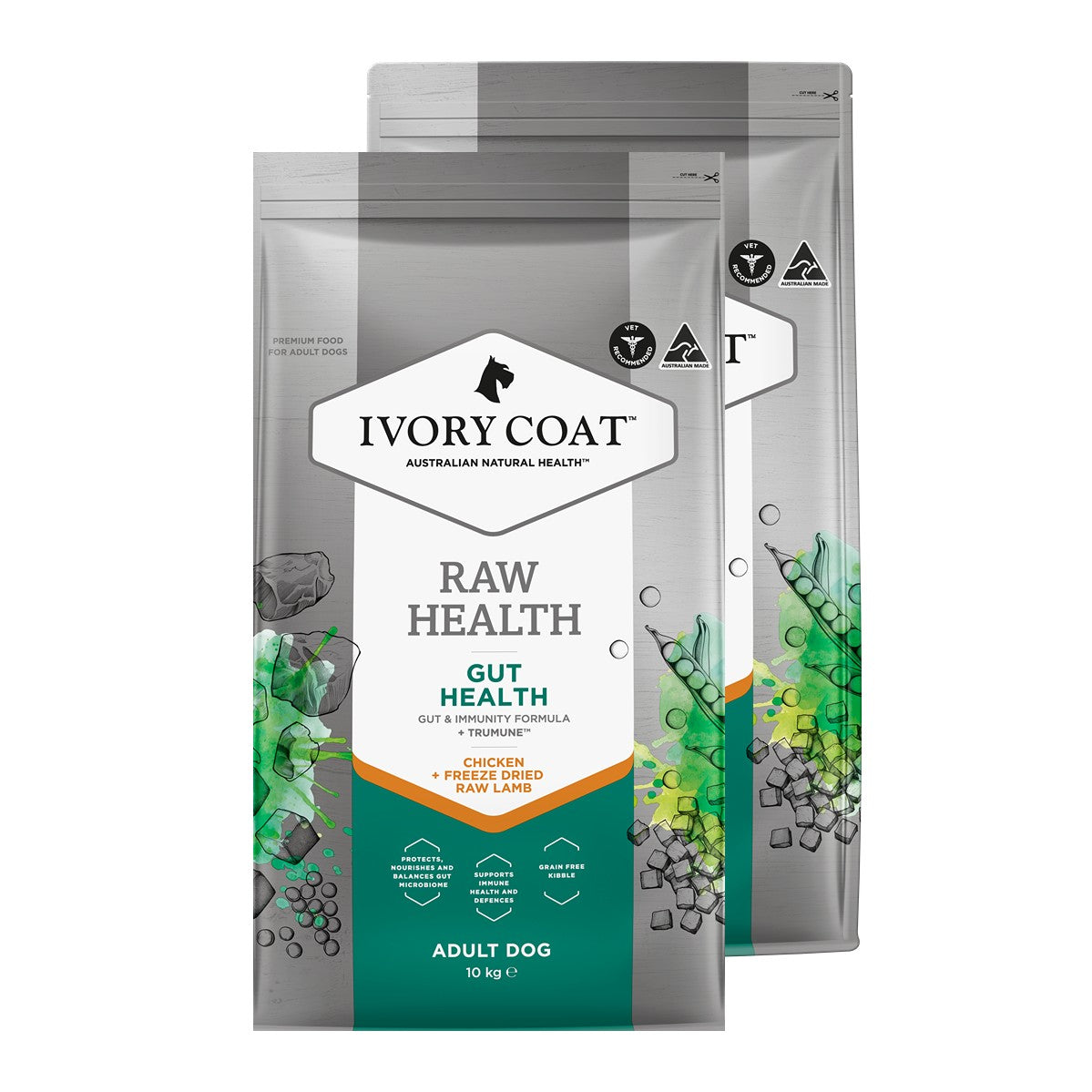 Ivory Coat Raw Health Gut Health Dry Dog Food