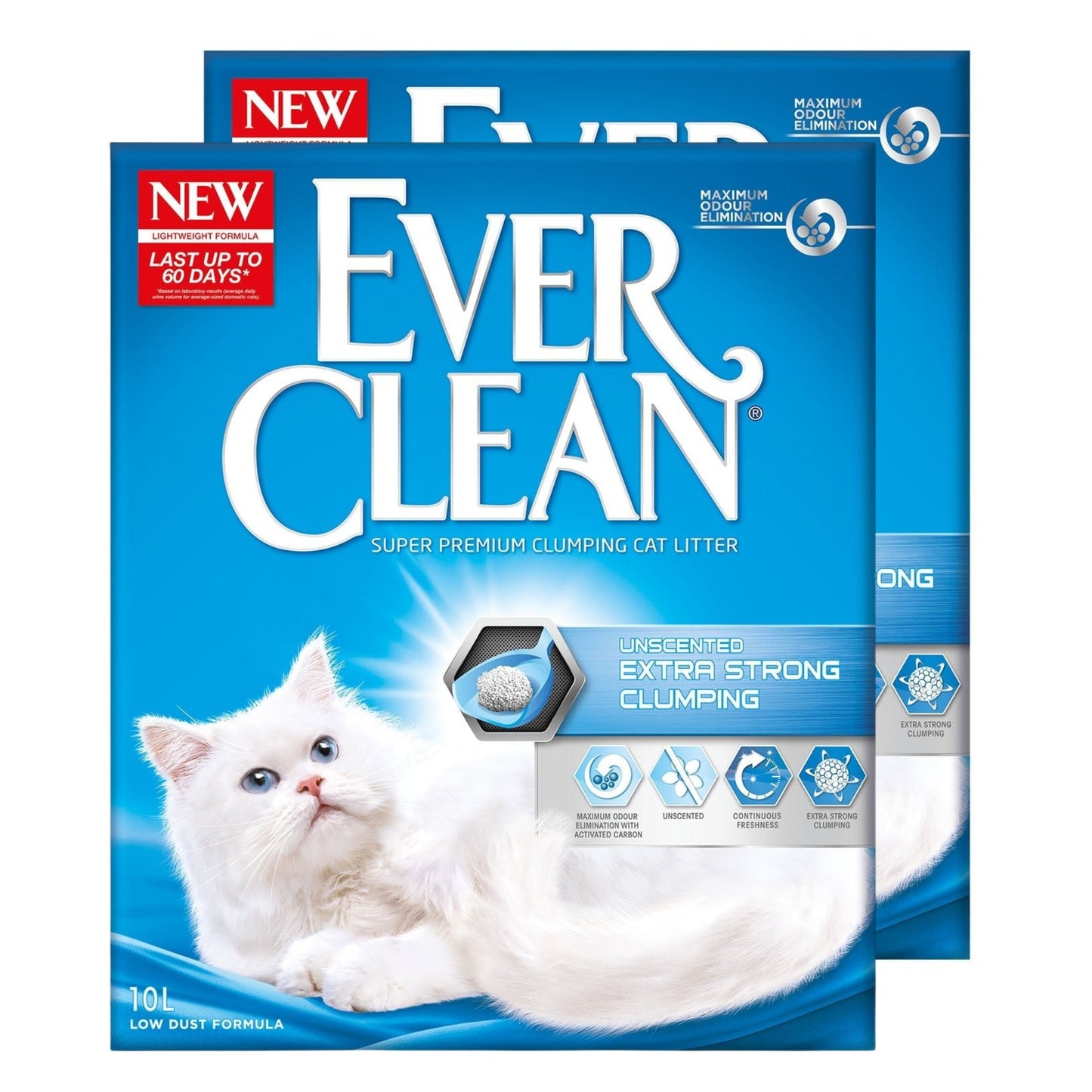 Ever Clean Unscented Extra Strong Clumping Cat Litter 10L