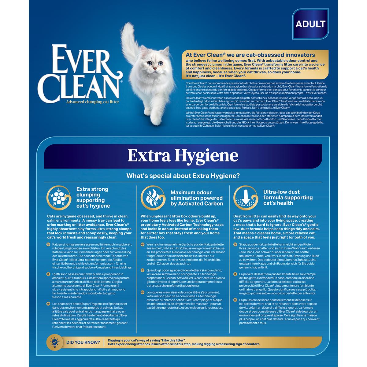 Ever Clean Adult Extra Hygiene Unscented Clumping Cat Litter