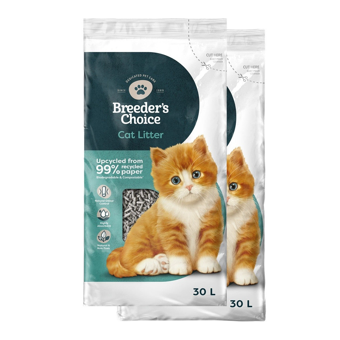 Breeder's Choice Recycled Paper Cat Litter